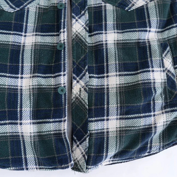 Mountain Ridge Flannel Zip Up with Hoodie Shacket Jacket - Small - Picture 7 of 13